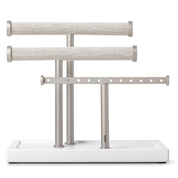 Umbra Trigem Bracelet Bar, White & Nickel - Picture 2 of 7